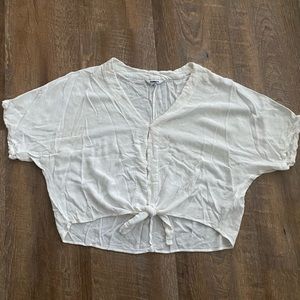 Express white short sleeve blouse